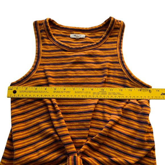 Madewell Retro Style Multicolored Striped Audio Front Knot Tank Top, sz S - Picture 8 of 9